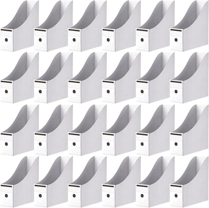 Thenshop 24 Pcs Cardboard Magazine File Holders Magazine Book Bin Box by Thenshop