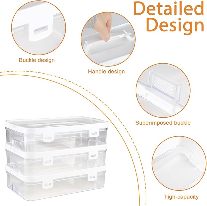 3 Pack of Cookie Cutter Storage, Handheld Transparent Cookie Cutter Organizer - Image 2