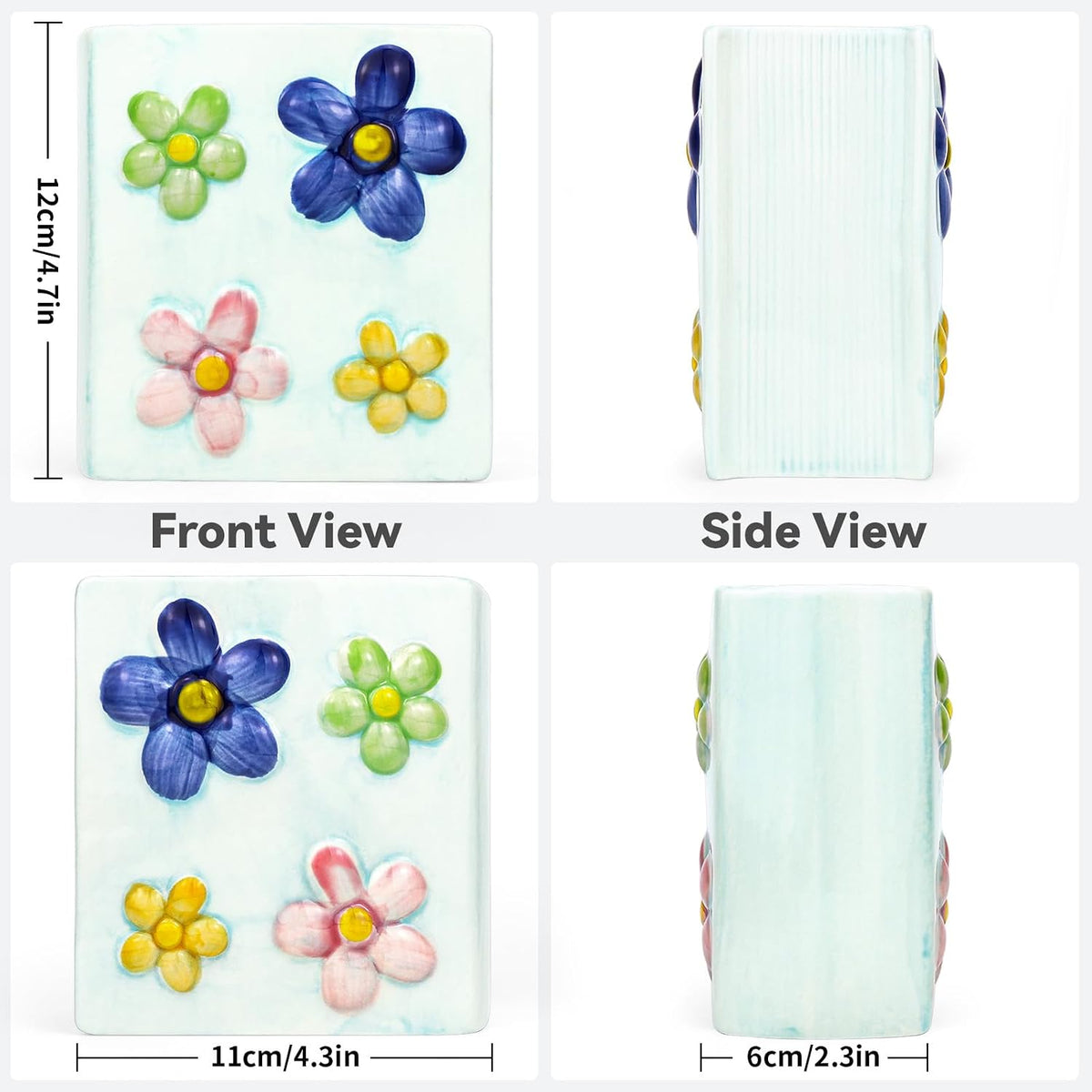 Book Vase Flower Pencil Cup Pen Holder For Office Desk Decorative
