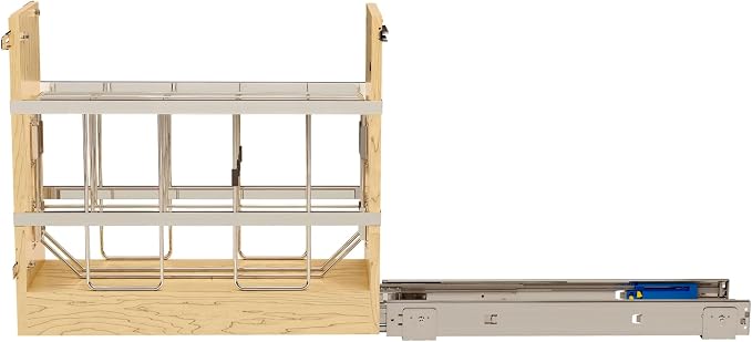 Rev-A-Shelf 8" Wooden Pullout Shelf Bakeware Organizer - Image 7