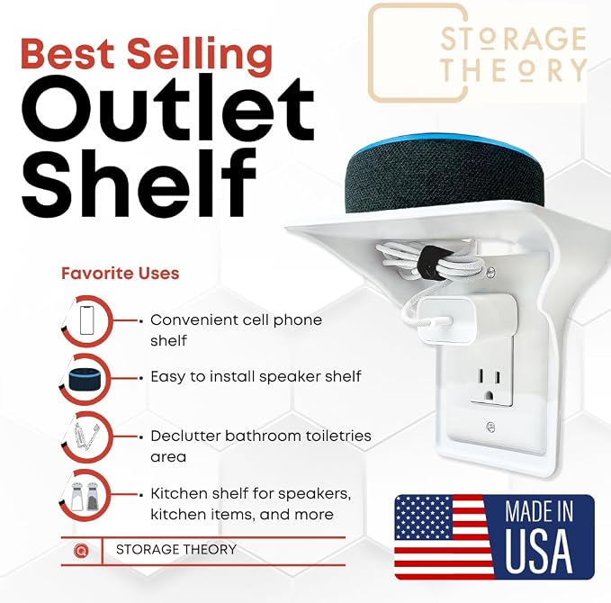 Power Perch Double Wall Outlet Shelf - Image 8