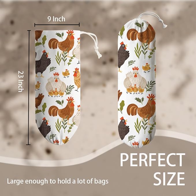 Chicken Animal Plastic Bag Holder, Funny Chickens Grocery Bags Storage Organizer - Image 4