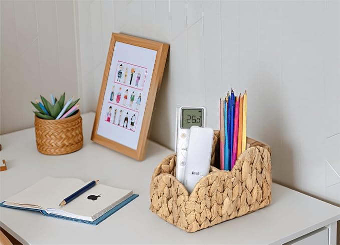 Scalloped TV Remote Control Holder Bedside Organizer, Office Desk Caddy Storage - Image 4