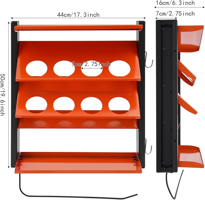 Spray Can Holder Wall-mounted Paints Holder Garage Storage Heavy Duty Paint - Image 2