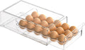 BPA Free Refrigerator Organizer Bins, Stackable Egg Holder, 18 Egg Tray by Ettori