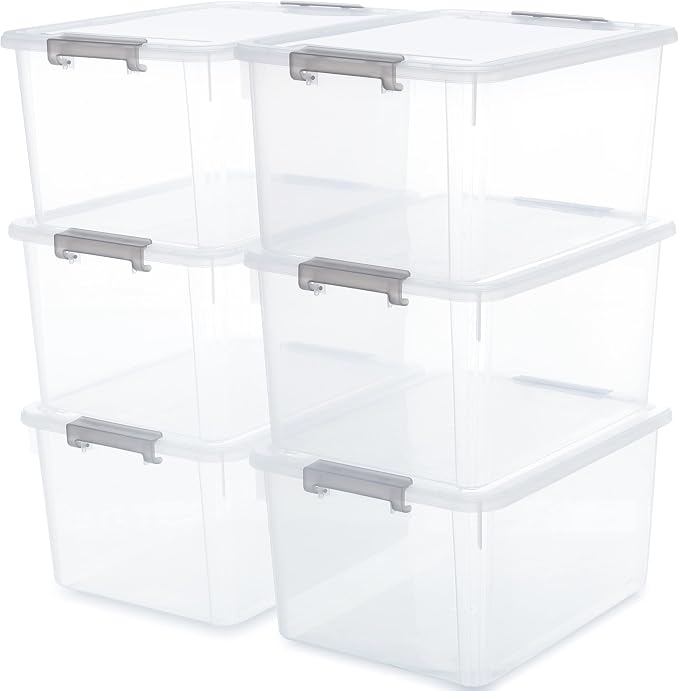 Citylife 6 Packs 32 QT Plastic Storage Bins by Unknown