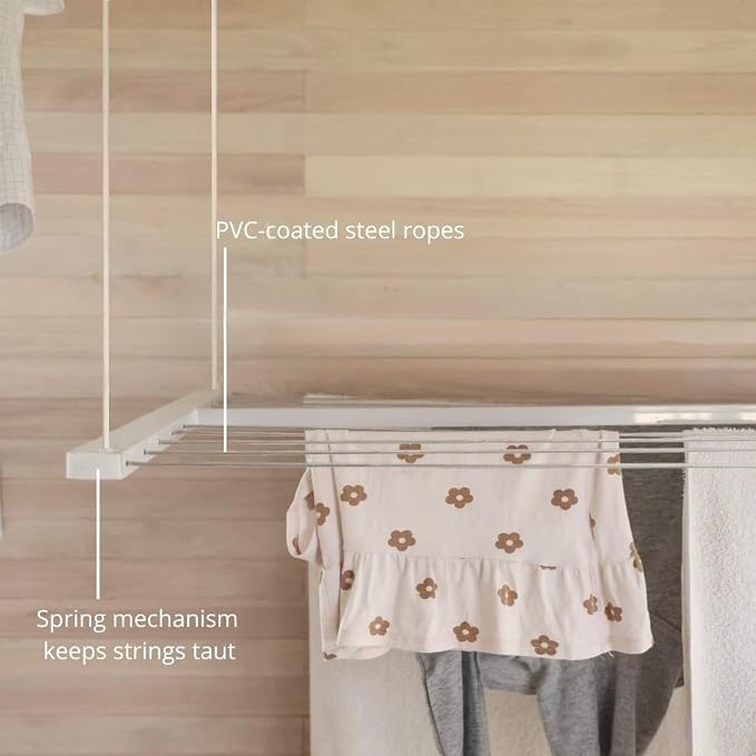 XL Ceiling Mounted Drying Rack – Heavy-Duty Pulley Clothesline - Image 8