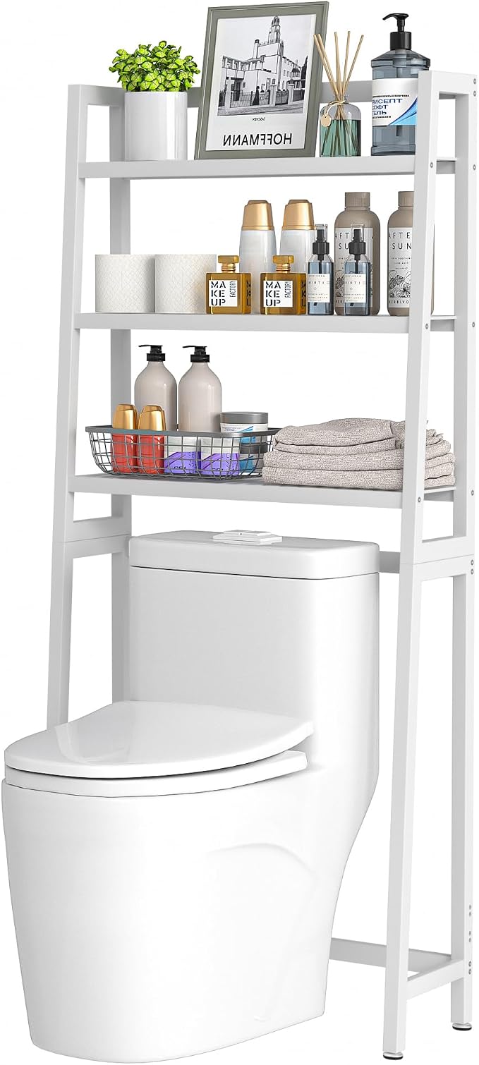 VASMIA Over The Toilet Storage, Bamboo 3-Tier Bathroom Organizer Over Toilet by VASMIA