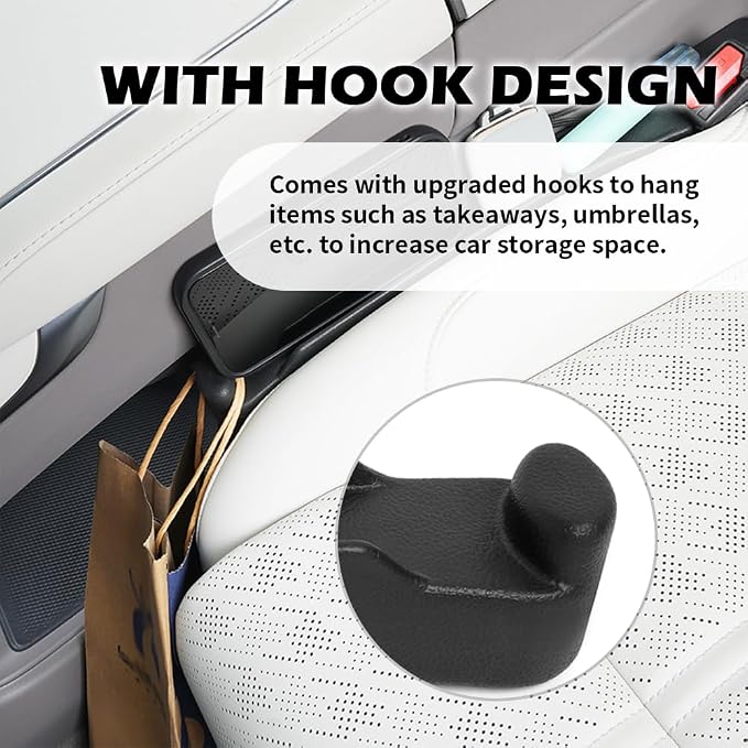 2PCS Car Seat Gap Filler Organizer, 3 in 1 Car Seat Side Gap Filler - Image 4