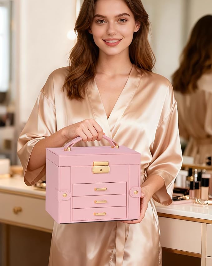 TORIBIO Jewelry Box for Women, Leather Jewelry Organizer - Image 8