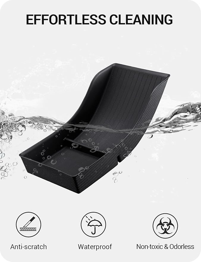 BASENOR 2026 Upgrade Tesla Model Y Model 3 Lower Center Console Organizer Tray - Image 7
