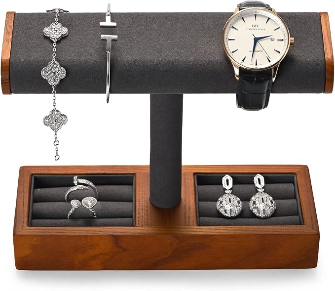 Oirlv Solid Wood Watch Display Stand T-bar Watch Stand - Image 5