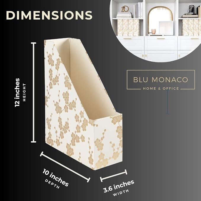 BLU MONACO | Set of 4 Foldable Magazine Storage Boxes - Image 7