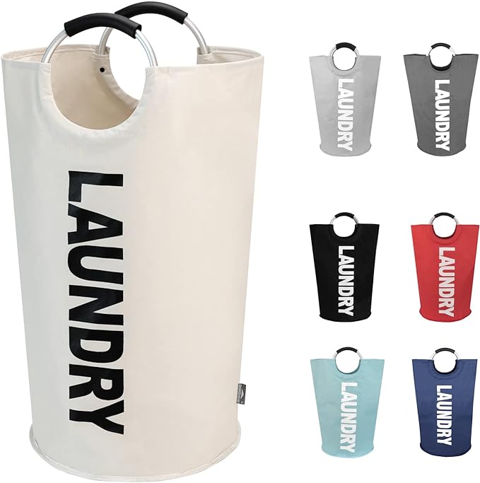 DOKEHOM 90L Large Laundry Basket, Collapsible Laundry Bag, Freestanding Tall by DOKEHOM