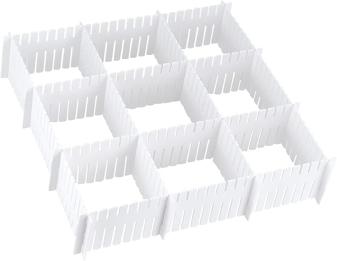 72 Pieces DIY Plastic Grid Drawer Organizer, 12.6 Inch Plastic Grid Drawer - Image 5