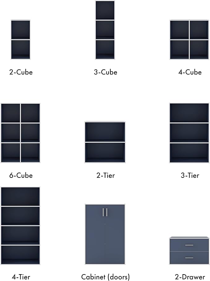 Homes: Inside + Out Apexa 2-Drawer Wooden Stackable Storage Drawers, Small Food - Image 9