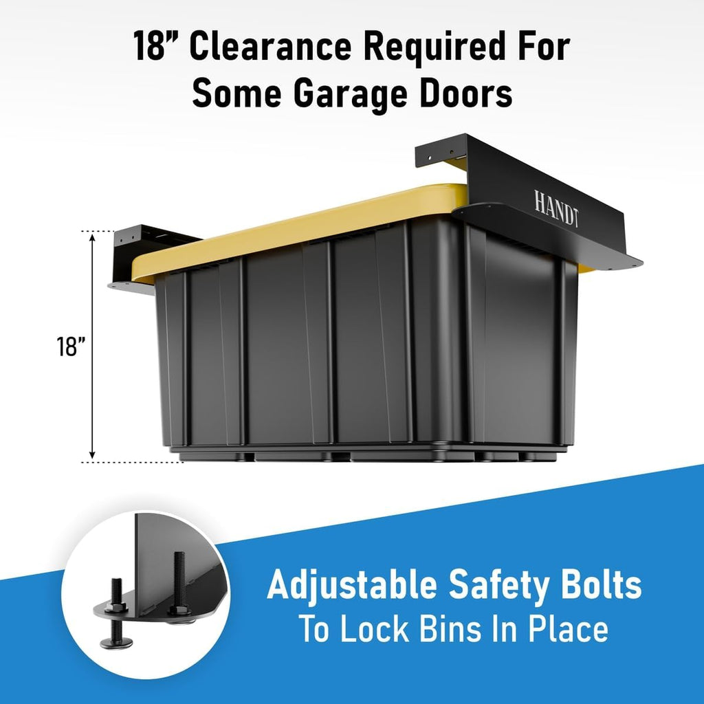 USA Based Overhead Garage Storage Rack, Connectable Heavy Duty Metal