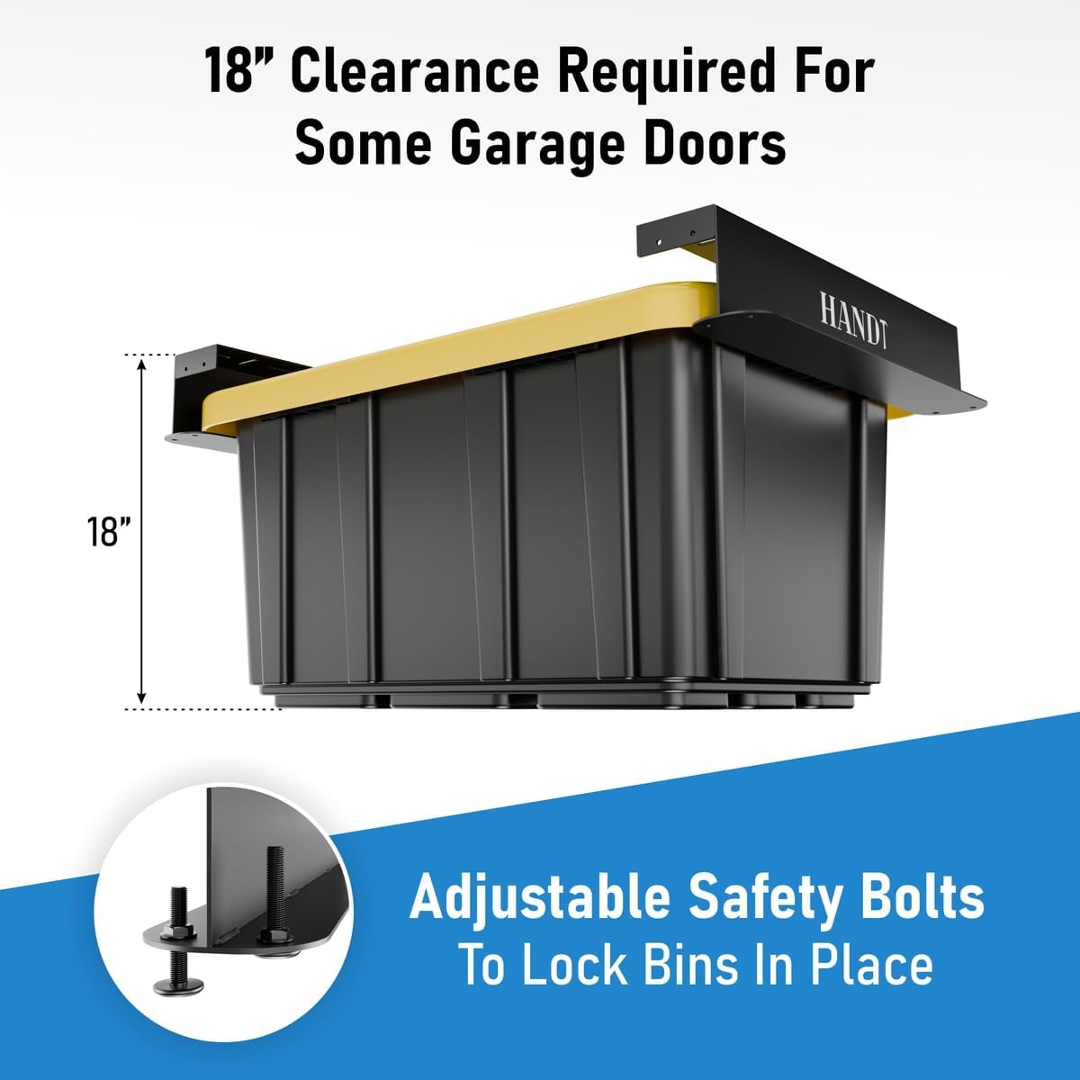 USA Based Overhead Garage Storage Rack, Connectable Heavy Duty Metal