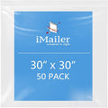 iMailer- 30" x 30" 50 Pack- 2 Mil Resealable Zip Bags- Clear Plastic Bags by iMailer