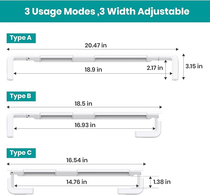 Monitor Stand Riser, Klearlook Foldable Computer Monitor Riser, Height - Image 5
