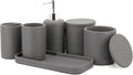 ZCCZ Gray Bathroom Accessories Set 6 Pieces by zccz