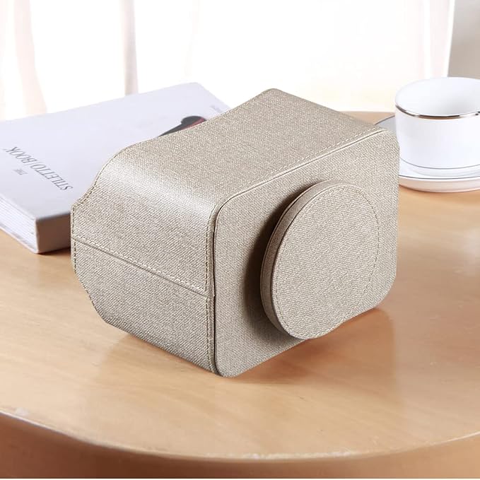 PUSU Leather 360°Rotatable Remote Control Holder, Nightstand TV Remote Caddy - Image 5