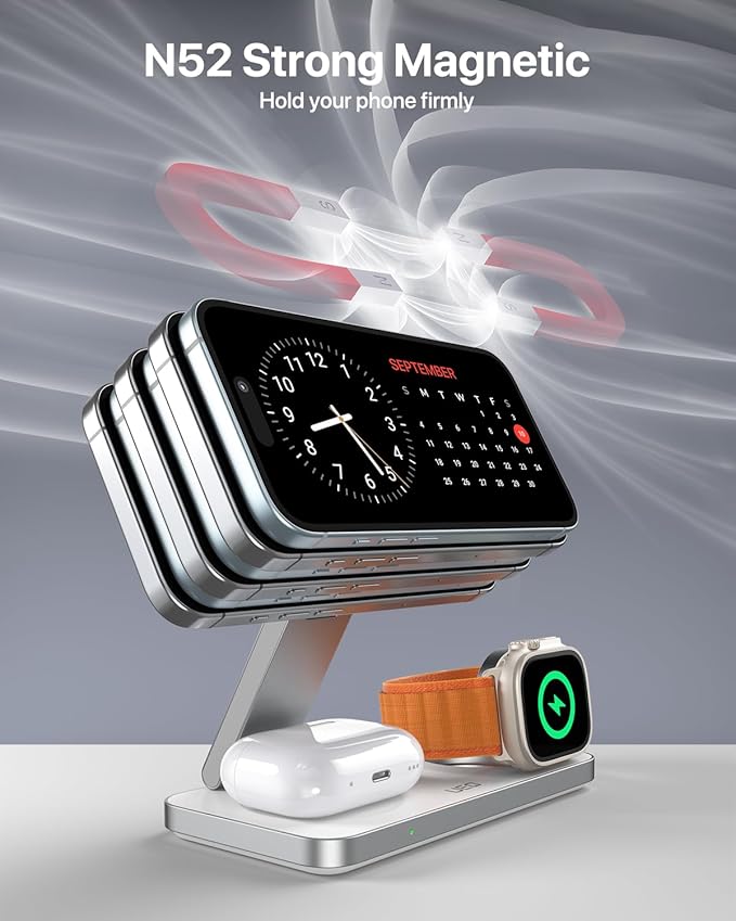 Foldable 3 in 1 Wireless Charging Station - Image 4