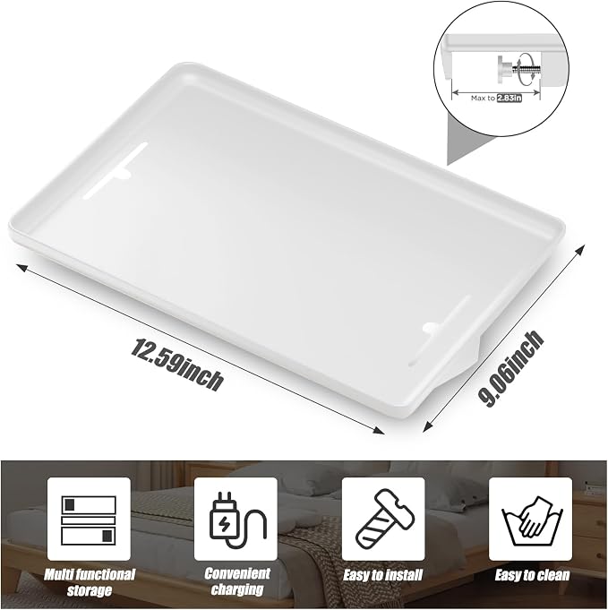 Bedside Table College Dorm Room Essentials Clip On Nightstand Floating Bed Side - Image 2
