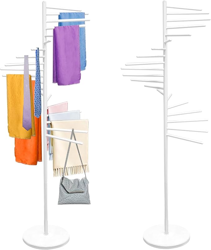 Royxen Scarf Organizer 20 Tiers, Scarf Display Stand by Royxen