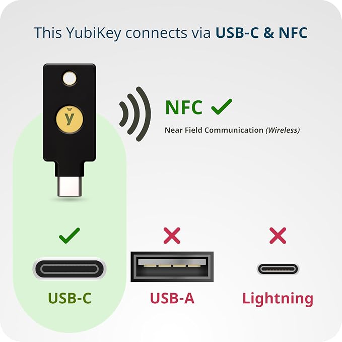 Yubico - YubiKey 5C NFC - Multi-Factor authentication Security Key and passkey - Image 7