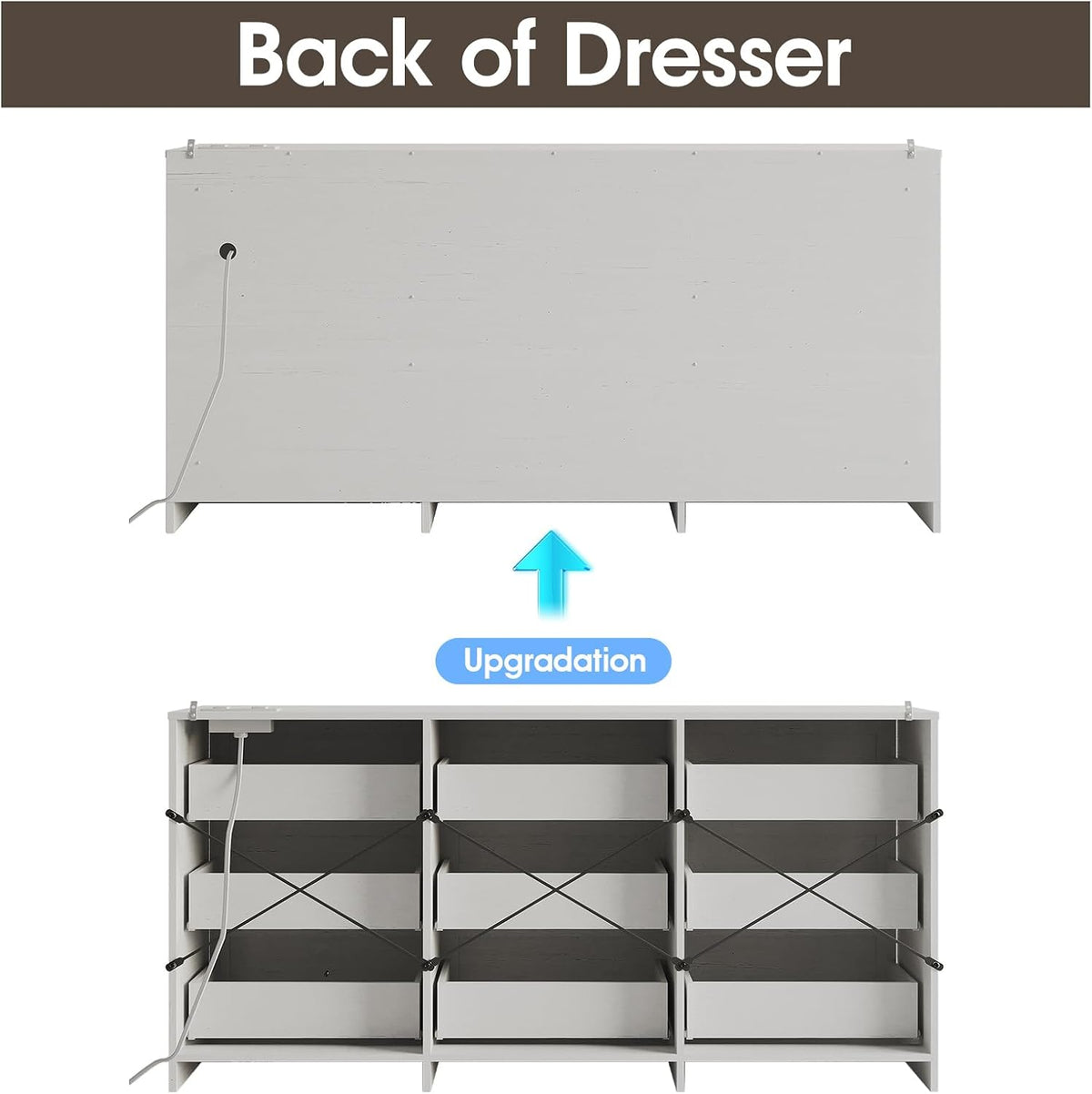 Fameill Dresser for Bedroom, 9 Drawer Wide Dresser Organizer with
