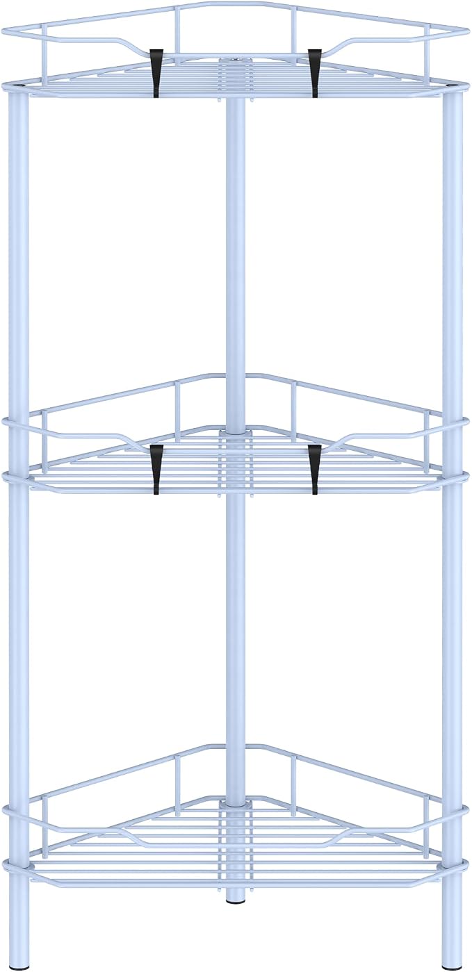 3 Tier Floor Standing Corner Shower Caddy Organizer Shelf by HuggieGems