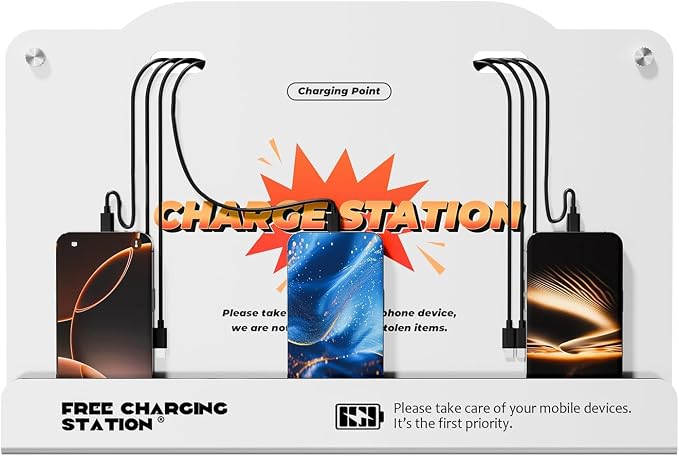 8-Port Wall Mounted Charging Station by Unknown
