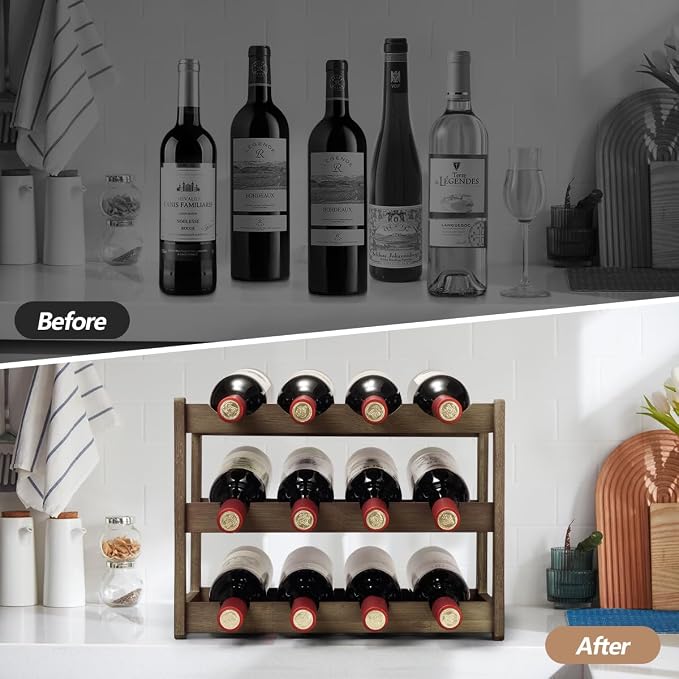 Bamboo Wine Rack, Sturdy and Durable Wine Storage Cabinet Shelf, Wine Racks - Image 2