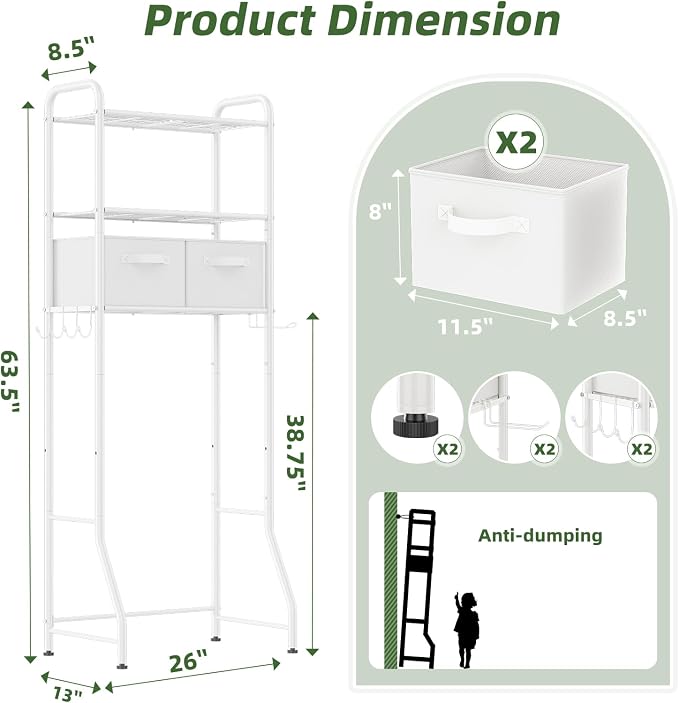 Simple Trending Over The Toilet Storage Rack - Image 3