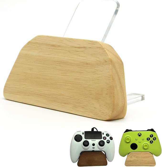 Solid Wood Controller Holder Gaming Controller Stand by Unknown