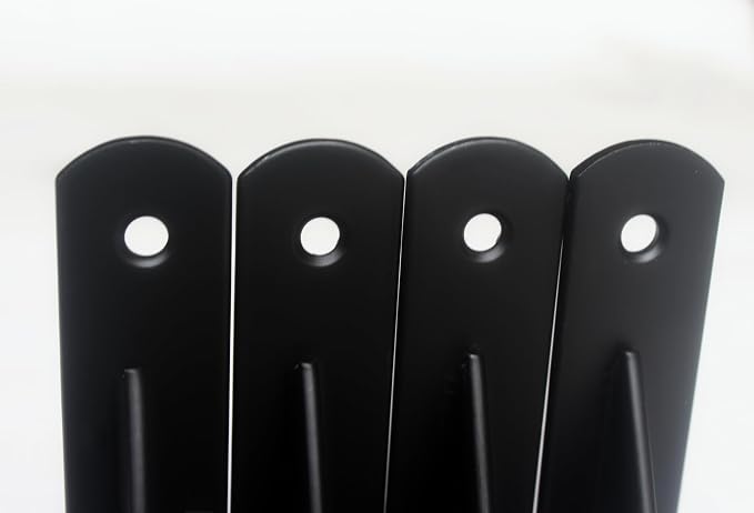 8 Pack L5 x H 3" Black Heavy Duty Shelf Brackets - Image 3