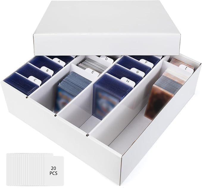 Trading Card Storage Box, 4 Row 3200 Count Collector Cards Box by XRACV