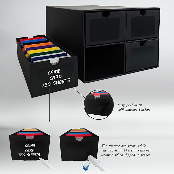 6 Sets Trading Card Storage Boxes, Includes 24-750 CT Boxes & 96 Dividers - Image 6