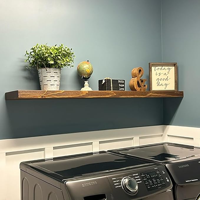 joelsantiques 54 Inch Wooden Floating Shelves - Image 2
