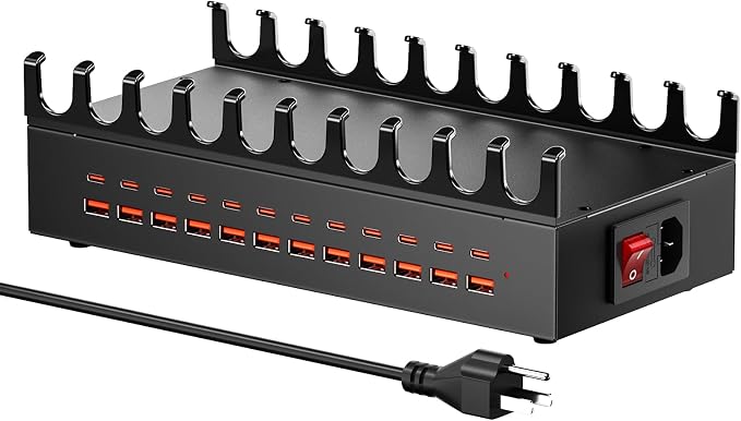 300W Charging Station with 24 Ports, USB Fast Charger by HONGYEE-NH