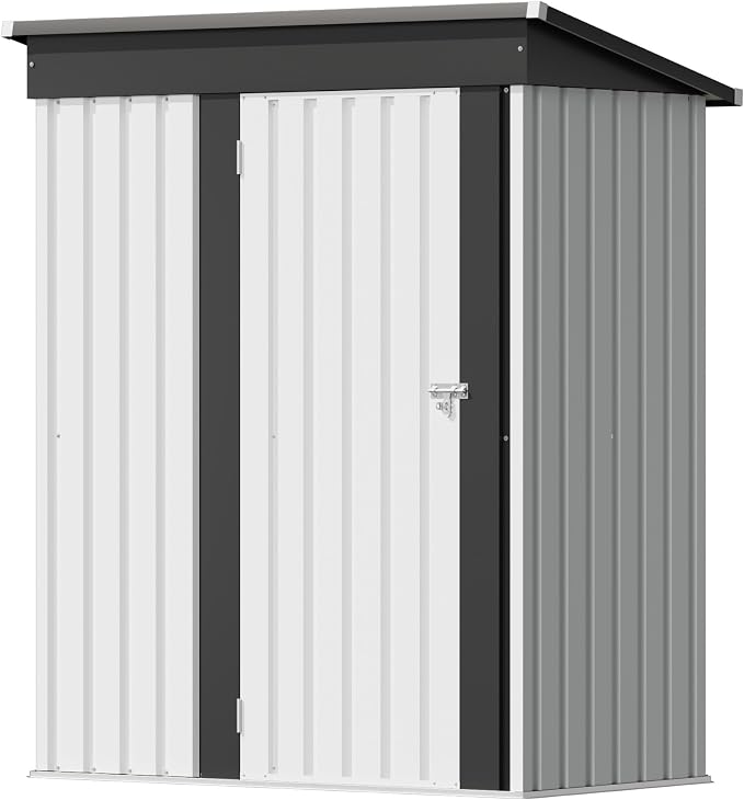 Flamaker 5x3 FT Storage Shed Waterproof Metal Garden Shed by Flamaker