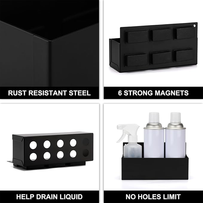 Mayouko Magnetic Aerosol Spray Can Holder, 8.3" x 3" x 4.4", Magnet Toolbox - Image 3