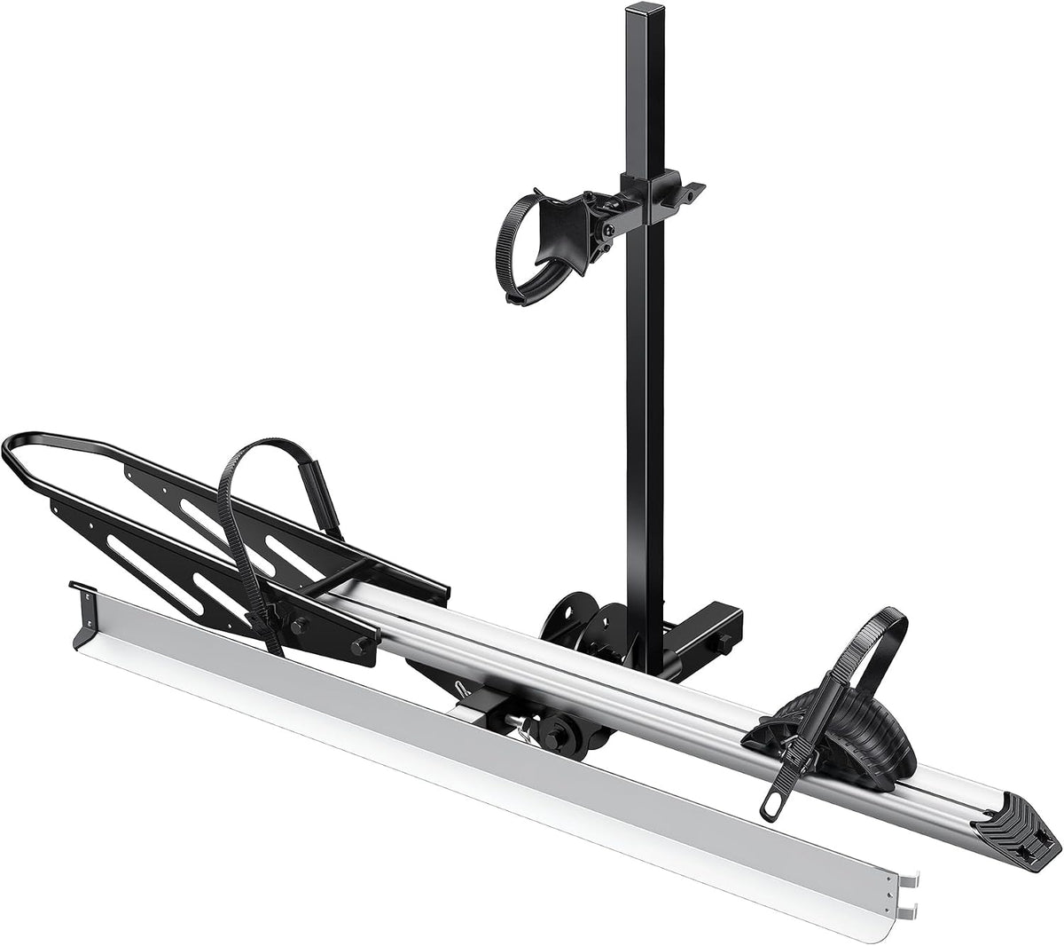 YOUNG ELECTRIC Single 1-Ebike Rack Hitch Mount with Ramp Foldable Bike