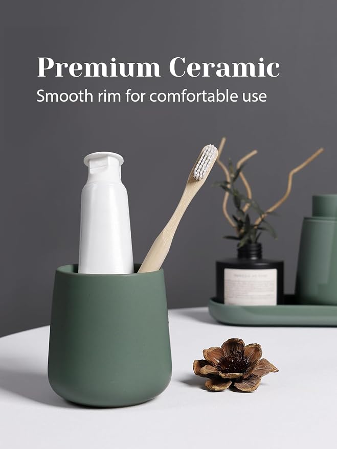 INGOFIN 3 Pcs Ceramic Bathroom Accessory Set - Image 5