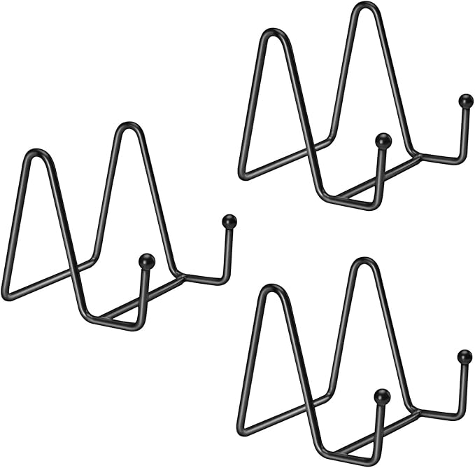 Kruodop 3 Pack Plate Stands for Display, 4 Inch Plate Holder Display Stand by Kruodop