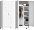 71" Tall Metal Wardrobe Closet by LCAOPC