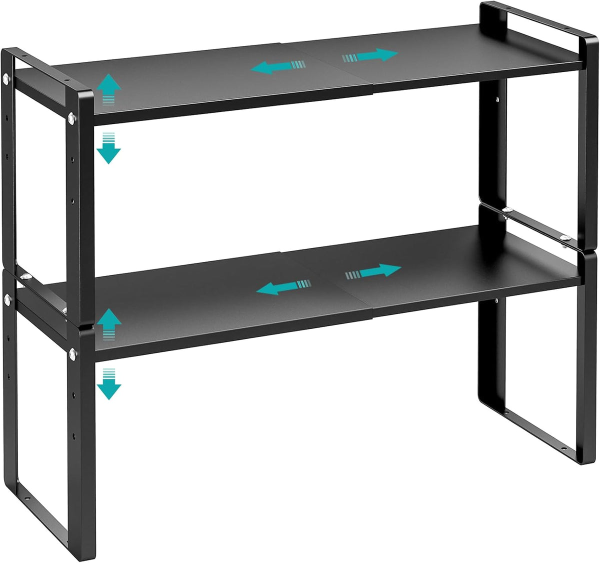 2 Pack Expandable Cabinet Organizer Shelves, 88lbs High Weight