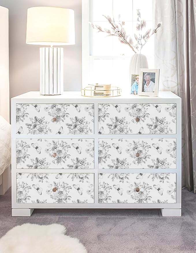 Floral and Butterfly Self Adhesive Shelf Liner - Image 6