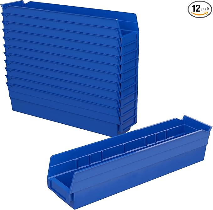 Akro-Mils 30128 Plastic Shelf Bins, Heavy Duty Storage Bins by Akro-Mils